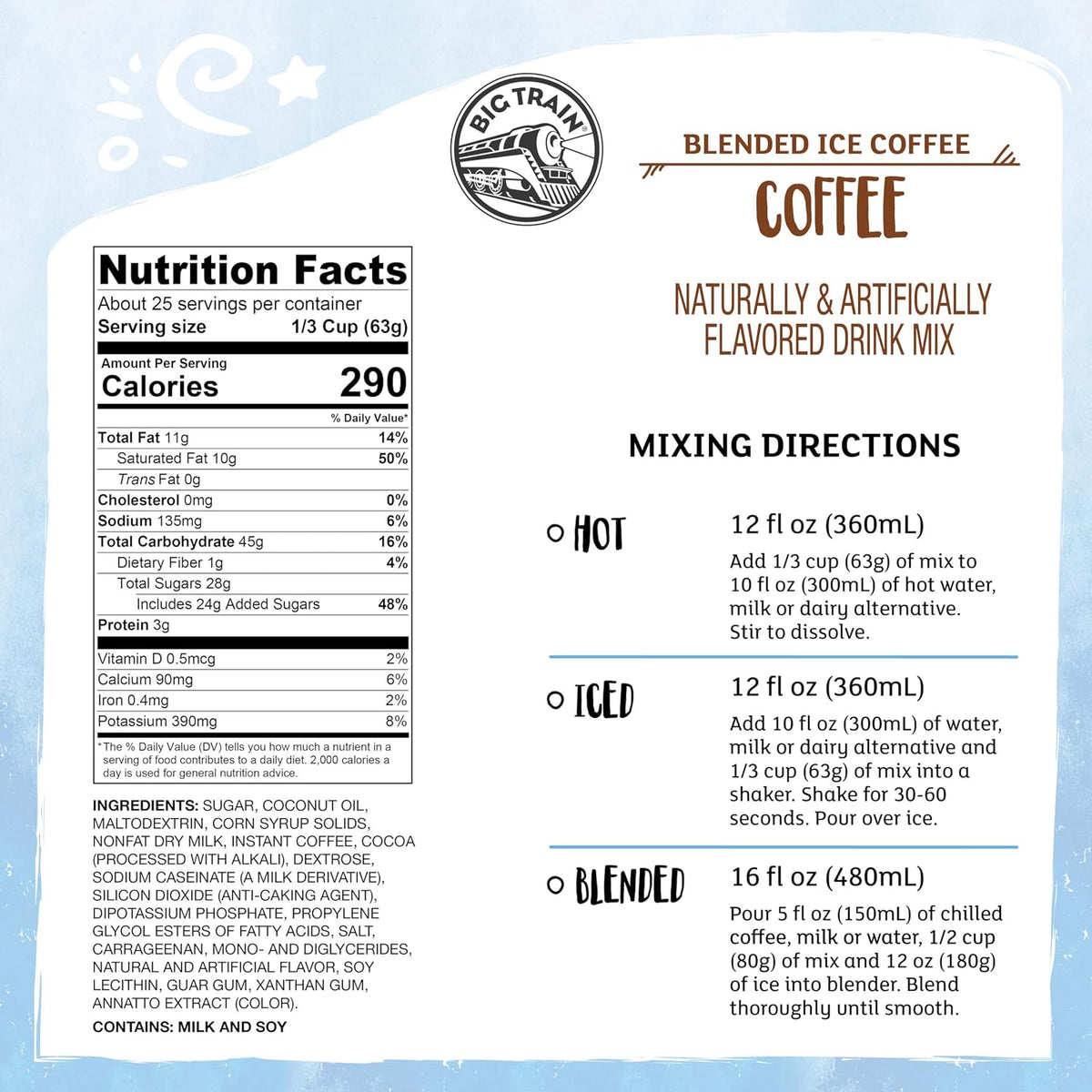 Big Train Vanilla Bean Blended Crème Beverage Mix, 3.5 Pound (Pack of 1) - Colors A