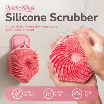 SILKLE Silicone Body Scrubber Exfoliator, Shower Scrubber & Silicone Loofah