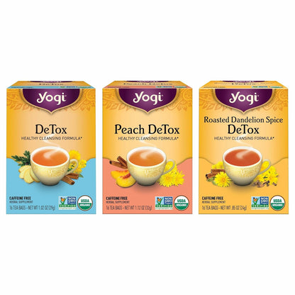Yogi Herbal DeTox Variety Pack, 16 Tea Bags (3 Pack)