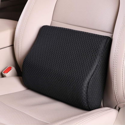 Memory Foam Lumbar Support Pillow for Car - Lower Back Support Cushion for Driving, Back Pain Relief for Car Seat, Office Chair, Wheelchair (Gray)