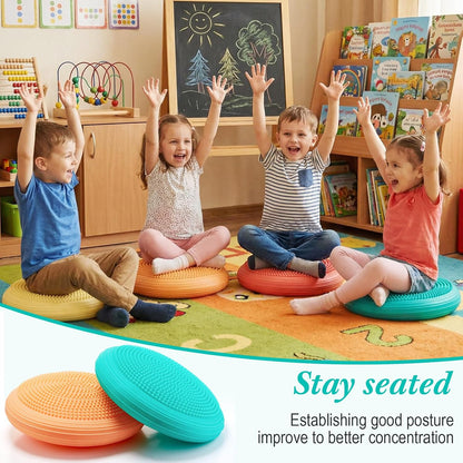 Libima 4 Pcs Wiggle Seat Inflated Wobble Cushion for Kids