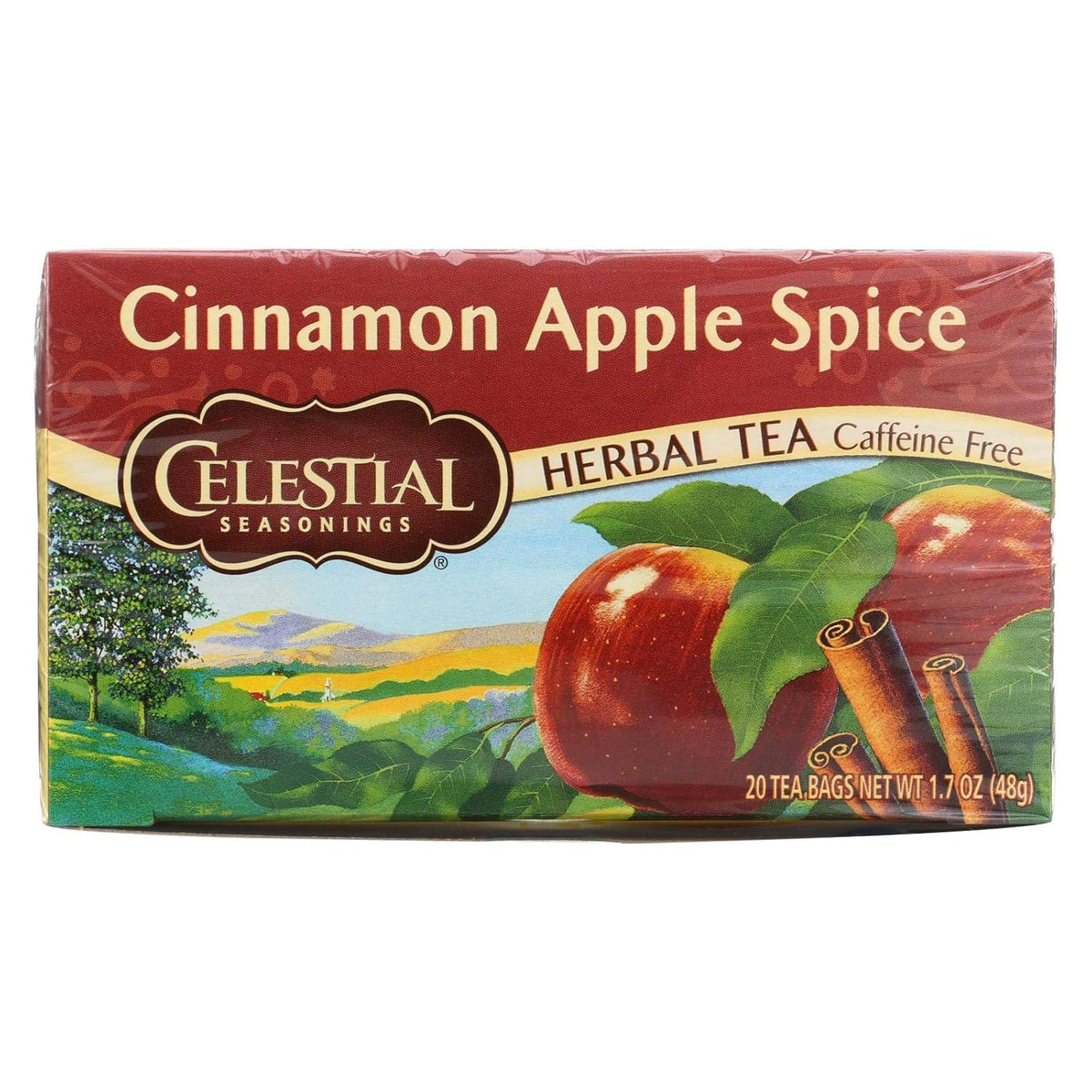 2 Pack of Celestial Seasonings Cinnamon Apple Spice Tea - 20 Bags Gluten Free Herbal Tea