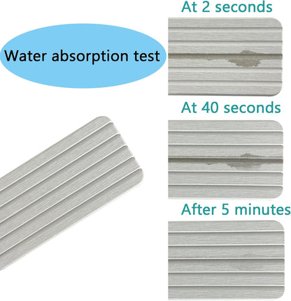 NiuYichee Set of 4 Water Absorbent Diatomite Coasters, Diatomaceous Earth Kitchen Soap Dish, Bathroom Trays, Water Absorbing Stone Used for Hand Soaps & Plants & Toiletries in The Modern Home