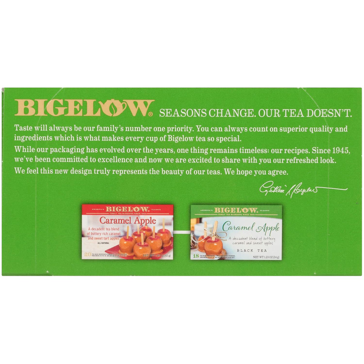 Bigelow Caramel Apple Black Tea Bags, 18 Teabags (Pack of 6), Caffeinated Black Tea 108 Tea Bags Total