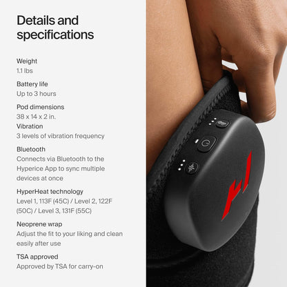 Hyperice Venom 2 Back Wrap - Provides Advanced Heat and Vibration for Pain, Soreness and Inflammation