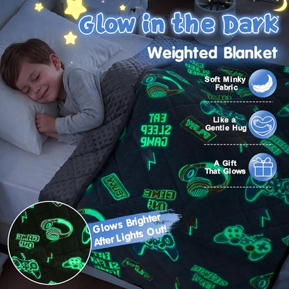 yescool Weighted Lap Pad 2 lb Blue Small Lap Blanket, Weighted Lap Blanket Cooling Heating Weighted Throw Blankets, Minky Blankets Gifts for Travel Outdoor Indoor, 20 * 30in