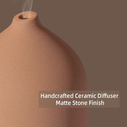 Gooamp 200ML Ceramic Essential Oil Diffuser for Home - Ultrasonic Aromatherapy Diffuser Humidifier with 7 Color LED Lights, Auto Shut-Off, 3 Timers for Bedroom, Office, Yoga, Black