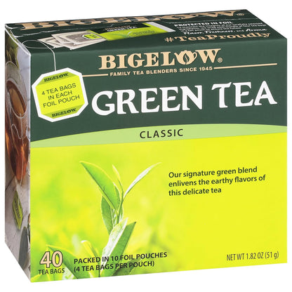 Bigelow Tea Green Tea with Mint, Caffeinated Tea with Green Tea and Peppermint, 20 Count (Pack of 6), 120 Total Tea Bags
