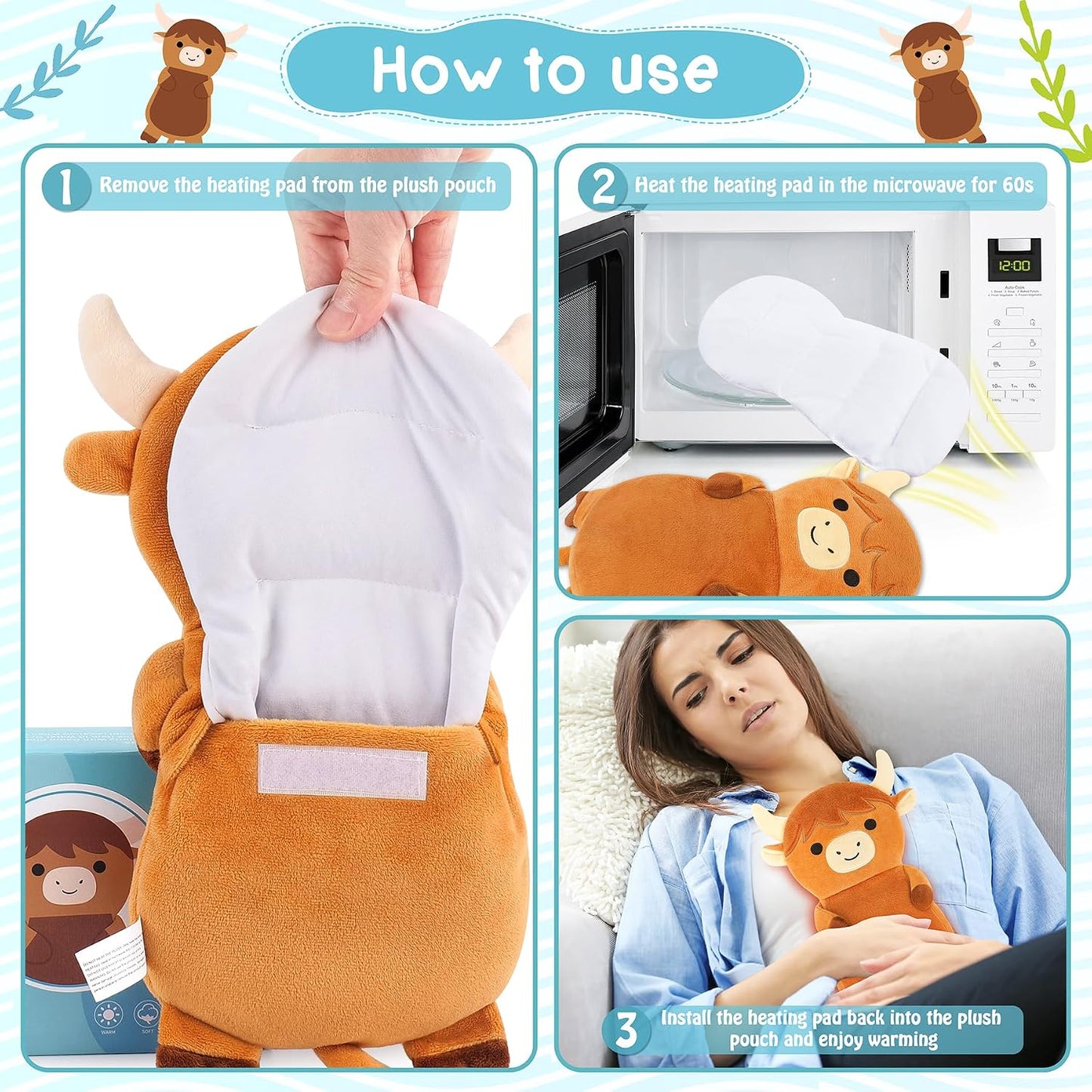 Microwave Heating Pad for Period Cramps,Otter Microwavable Heating Pad for Shoulder Neck Back Knee Pain Relief with Lavender Scented,Cute Otter Plush Toys Heat Pack for Women Kids Birthday