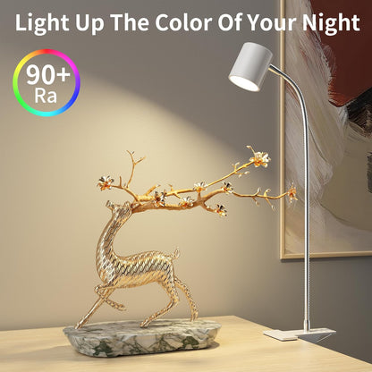 Desk Lamp USB Clip On Light,Book Lights for Reading at Night Clamp Light | 3 Color Modes,10 Brightness Clamp Light,360° Gooseneck LED Reading Light for Books in Bed,Eye-Care for Home Office,Headboards
