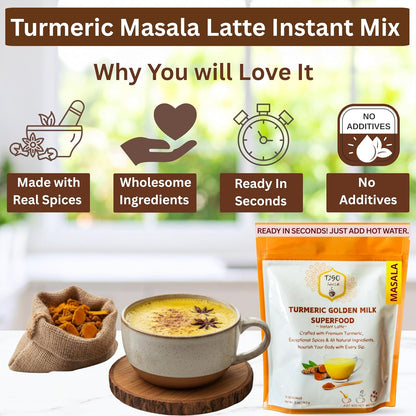 T2GO Authentic Karak Masala Chai Tea Mix – Just Add Water, 8 oz | Bold karak-style masala chai — real milk & spices in every scoop, no simmering