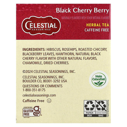 CELESTIAL SEASONINGS HERB TEA,BLK CHERRY BERRY, 20 BAG (pack of 3)