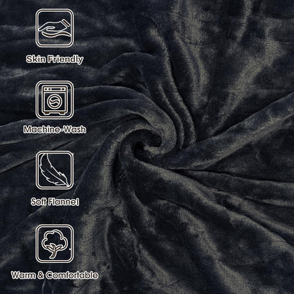 Tefici Heated Blanket Throw 50"x60", Ultra Soft 2-Layer Flannel Electric Blanket, for Home Office Sofa,3 Heat Settings, 4H Auto Off, ETL FCC Certified, Overheat Protection, Machine Washable, Camel