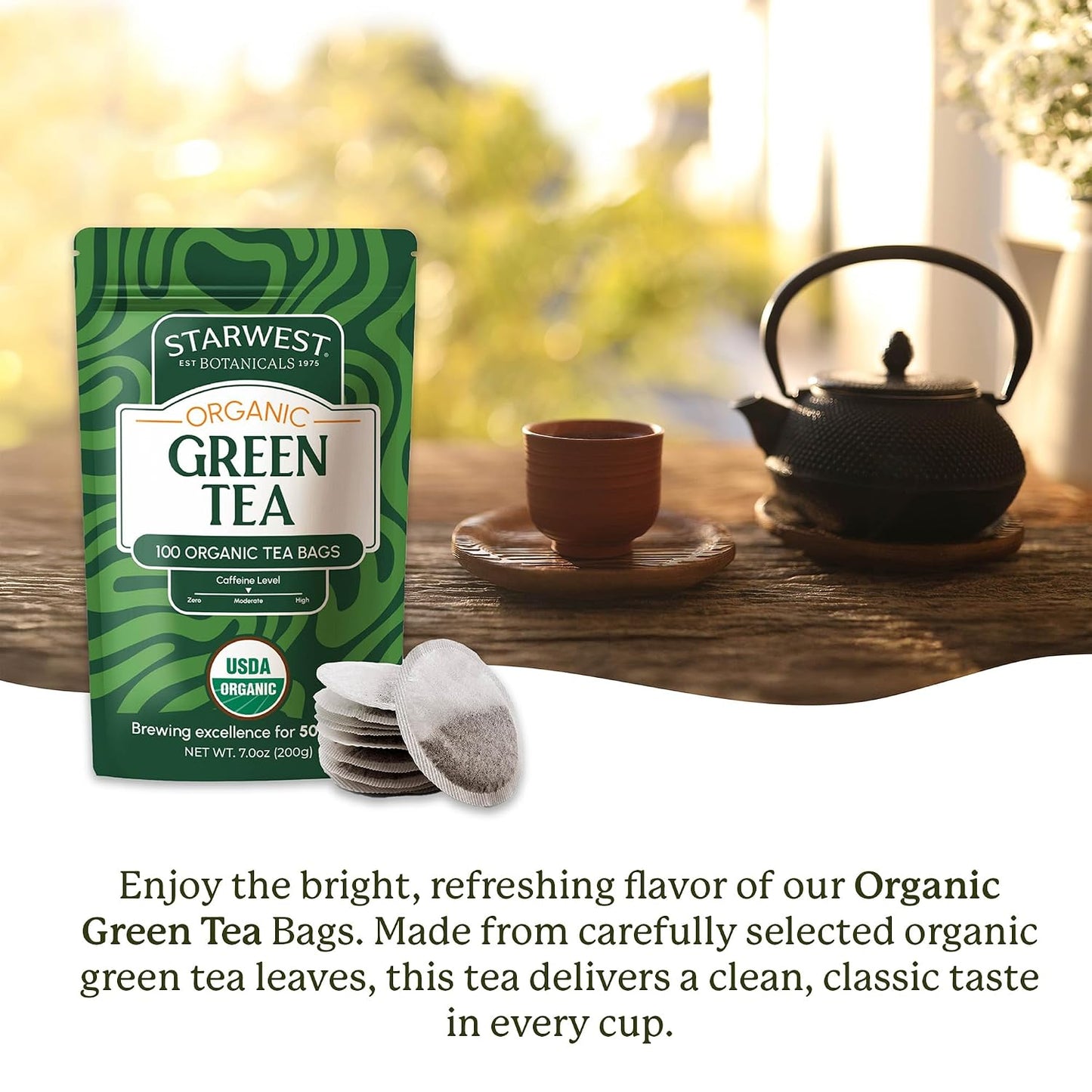 Starwest Botanicals Organic Hibiscus Tea - Caffeine Free Herbal Tea, String Free Sachets, USDA Organic Hibiscus Flower, Non GMO - Bulk Pack, 100 Bags