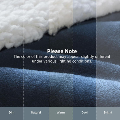 Bedsure GentleSoft Sherpa Fleece Throw Blanket for Couch, Non-Heated, Thick & Warm Cozy Blanket for Winter, Soft Fuzzy Plush Throw Gifts for Women and Men, Grey, 50x60 Inches