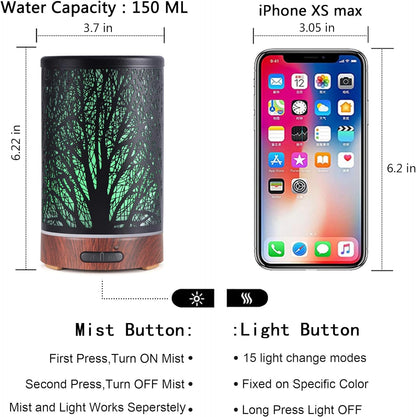 Essential Oil Diffuser, Ultrasonic Diffuser for Essential Oil, Cool Mist Humidifier Aromatherapy Diffuser with 7 Color Lighting Changing Modes, Waterless Auto Shut-Off for Home（Flower Fairy）