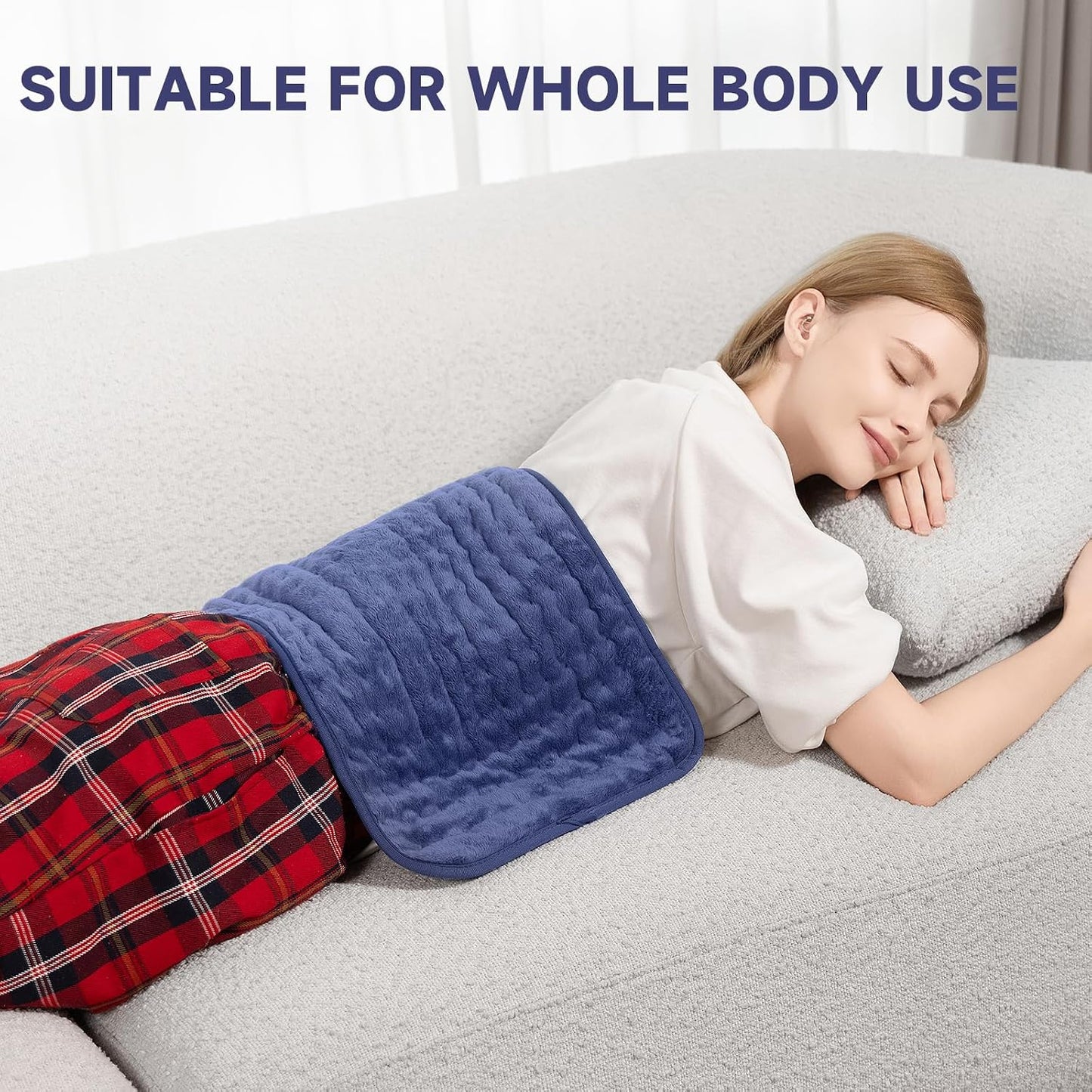 Heating Pad for Back, Neck, and Shoulder Pain Relief, Electric Heat Pad with 6 Heat Levels, Moist Heat Option, Auto Shut-Off, Birthday Christmas Gifts for Women Men Mom Dad Grandma, Gifts for her