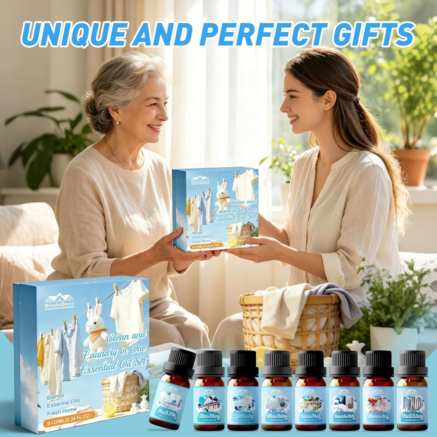 Fragrance Essential Oils Set, Essential Oils for Diffuser, for Home, Skin, Candle & Soap Making-Tea Tree, Lavender, Peppermint, Rose and More, with Gift Card for Friend, Teacher, Mom(20×5ml