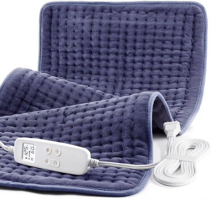 VAAGHANM Heating Pad: 33 x 17 inches Electric Heating Pad for Back -Extra Large Heat Pad for Shoulder/Neck/Knee/Arms - Upgraded 6 Timer & 6 Temperature Controller -Auto Shut Off- Gift for Mom