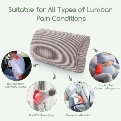 HIGOGOGO Lumbar Support Pillow for Recliner Chair/Accent Chair/Couch, Memory Foam Back Support Cushion for Elderly, Recliner Cushions for Back Rest, Pain Relief, Reading, Washable Cover, Dark Grey