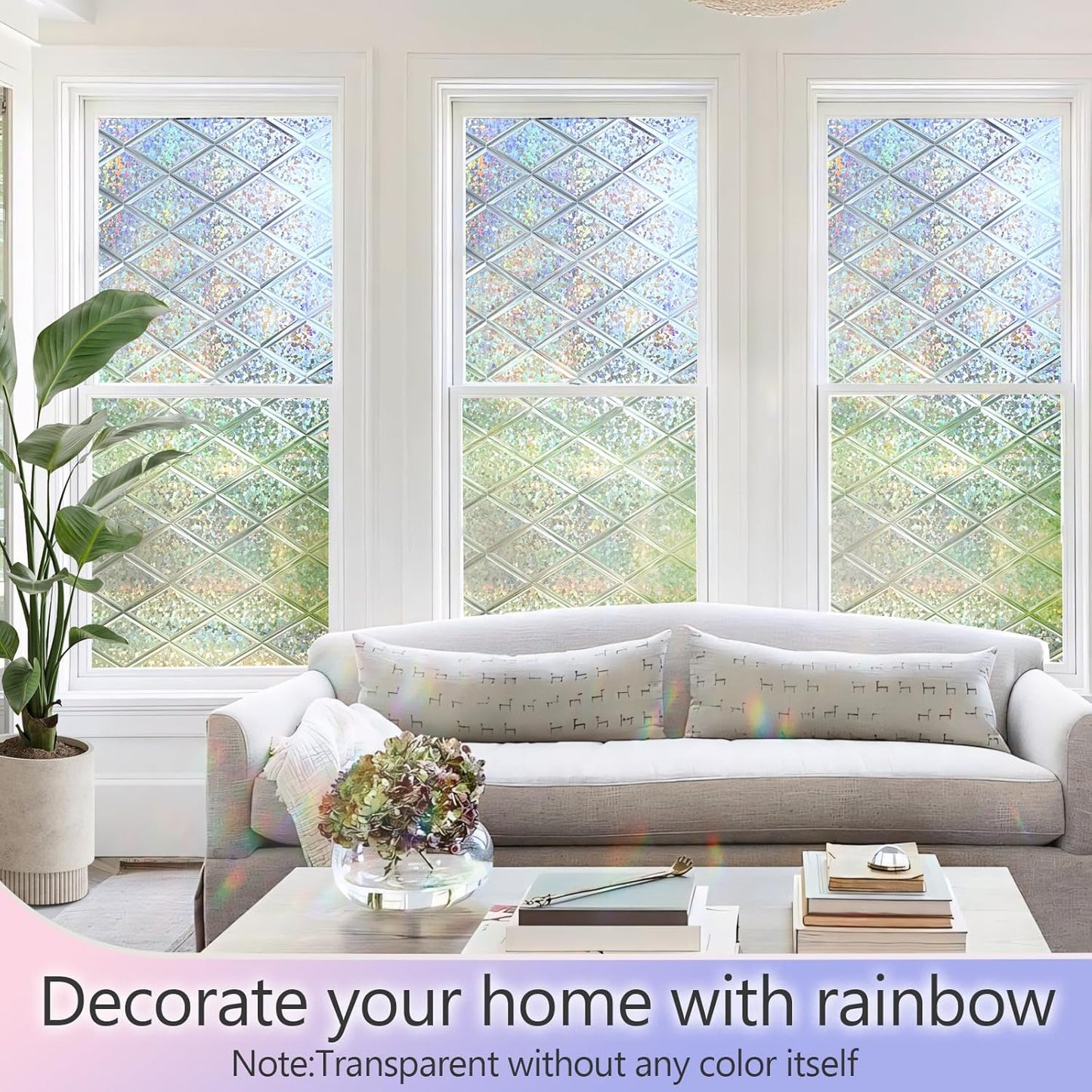 KESPEN Total Blackout Window Film Privacy Static Cling 100% Light Blocking Room Darkening Window Cover Heat Control Anti-UV Glass Sticker Window Tint for Home with Grid Line, 17.5 Inch X 6.5 Feet