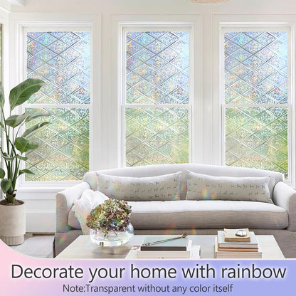 KESPEN Total Blackout Window Film Privacy Static Cling 100% Light Blocking Room Darkening Window Cover Heat Control Anti-UV Glass Sticker Window Tint for Home with Grid Line, 17.5 Inch X 6.5 Feet