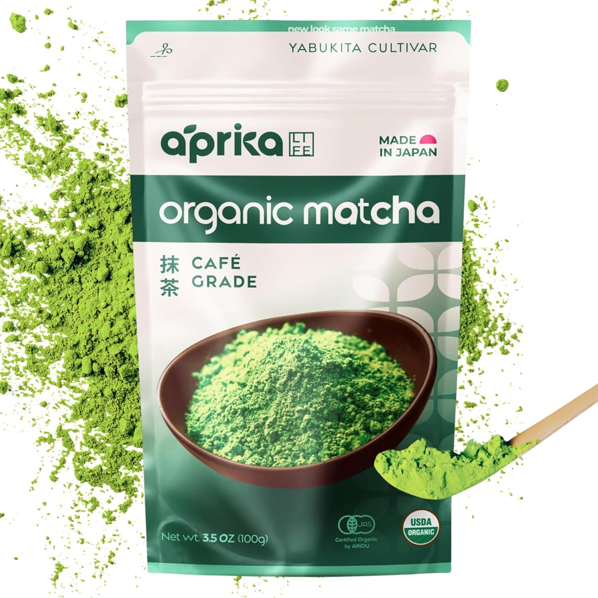 AprikaLife Sweet Matcha Latte Mix - 1st Harvest Ceremonial Grade - 6.4 oz