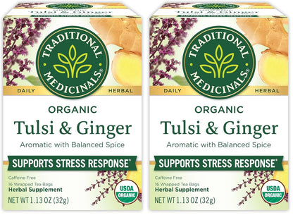 Traditional Medicinals Organic Chamomile with Lavender Herbal Tea (Pack of 1), Calms the Nervous System, 16 Tea Bags