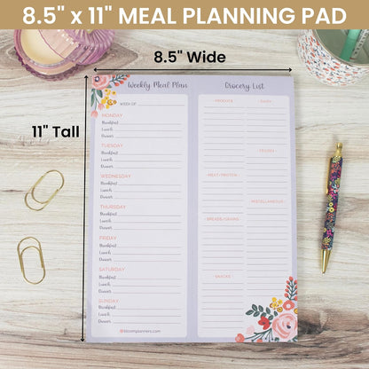 bloom daily planners Horizontal Weekly To Do List Notepad with 60 Undated Sheets - Weekly Desk Planner or Chore Pad with Priorities & Habit Tracker - 8.5” x 11” - Pastel