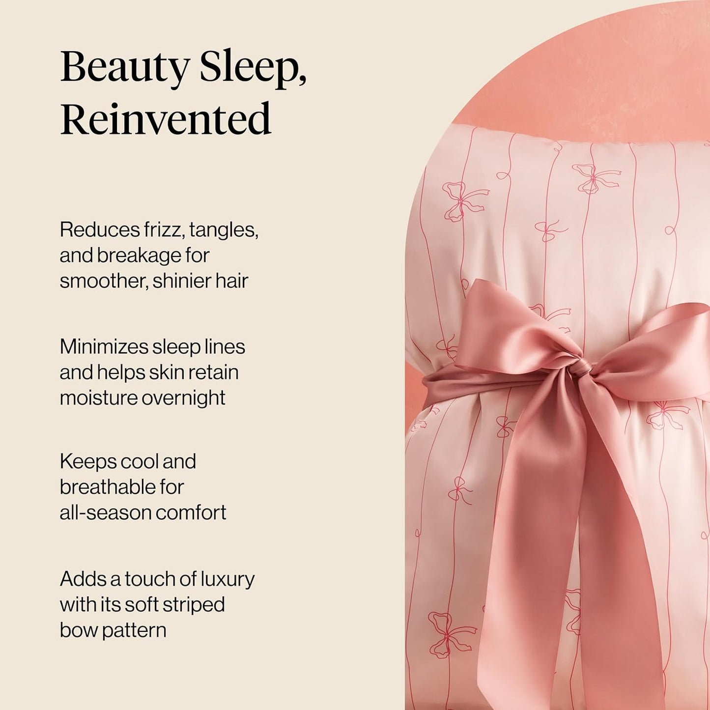 Kitsch Satin Pillowcase with Zipper for Hair & Skin - Softer Than Silk Pillow Cases, Smooth Cooling Satin Pillow Case, Wrinkle-Free, Machine Washable - Pillow Cases Standard Size (19x26) - Blush