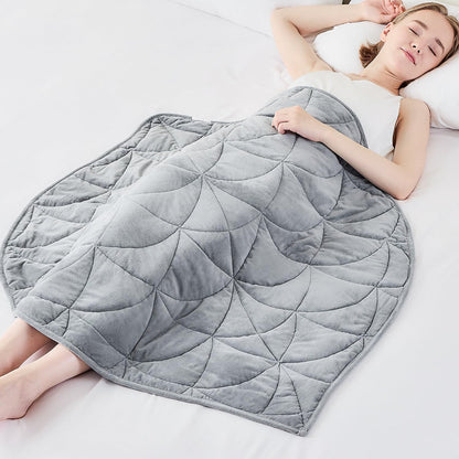 Weighted Lap Blanket 7 lbs for Adults, Luxury Soft Small Weighted Blanket, Compact Portable Weighted Lap Pad for Relaxation, Sleeping, Travel, All-Season Use, Forest Green, 40" x 52"