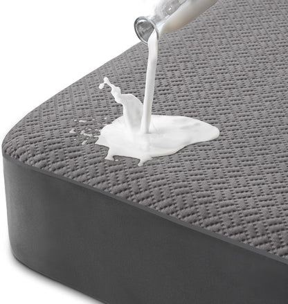 Cooling Waterproof Mattress Protector Queen Size, Mattress Cover 3D Air Fabric Mattress Pad Cover Smooth Soft Breathable Noiseless, 8''-21'' Deep Pocket