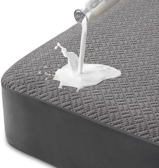 Cooling Waterproof Mattress Protector Queen Size, Mattress Cover 3D Air Fabric Mattress Pad Cover Smooth Soft Breathable Noiseless, 8''-21'' Deep Pocket