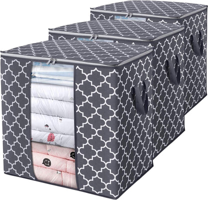 Storage Bags 3 Pack 100L Clothes Organization and Storage Containers