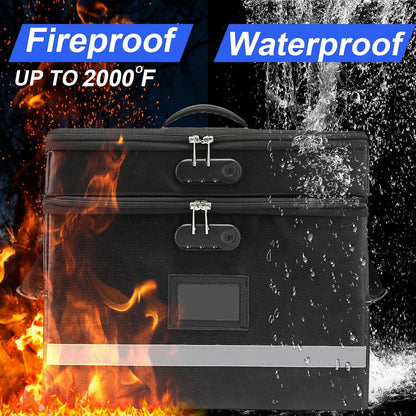 EXLIFBAG Fireproof File Organizer with Lock, 1 Layer