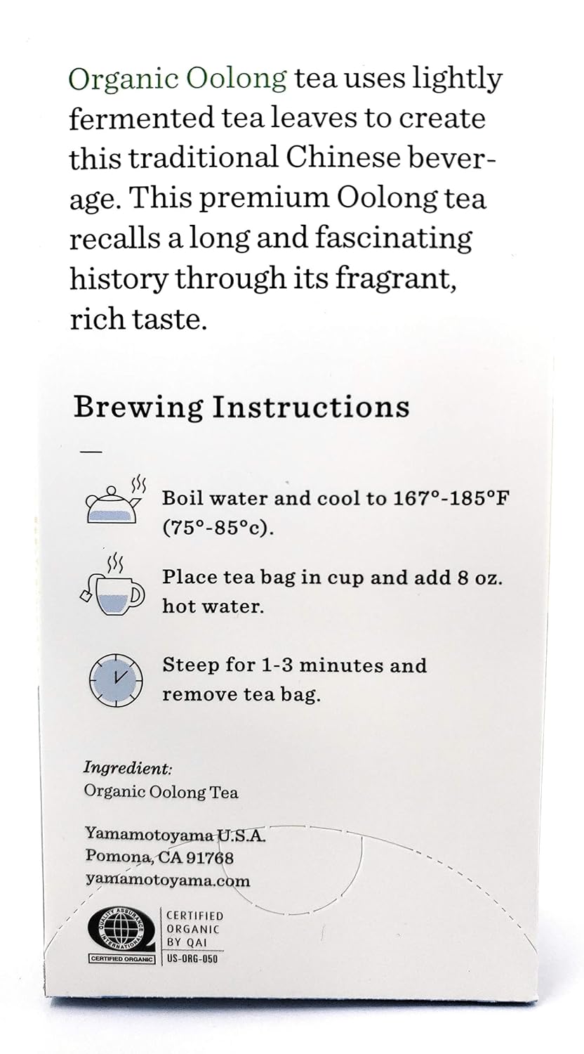 Yamamotoyama Organic Oolong Premium Tea (2 Pack, Total of 16oz)