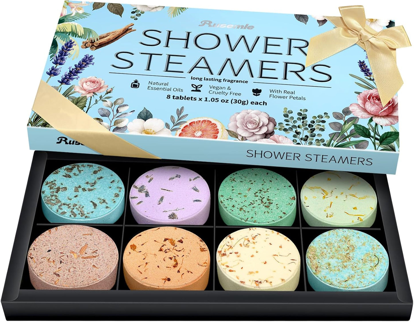 Shower Steamers Aromatherapy Birthday Gifts for Women - 8 Pack Shower Bombs with Natural Essential Oils, Self Care Relaxation Home Spa, Basket Stuffers White Elephant Gifts for Women Mom Wife Teens
