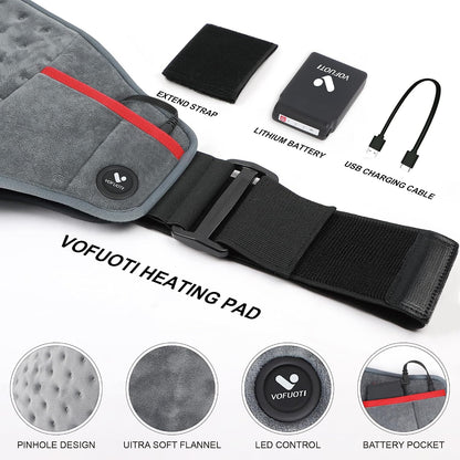 Vofuoti Portable Cordless Heating Pad with 10000mAh Battery