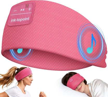 ink-topoint Sleep Headphones Bluetooth 5.4 Headband, 2 in 1 Sleep Mask with Bluetooth Headphones, Wireless Headband Earphones with Ultra-Thin HD Stereo Speaker, Music Headband for Workout Running Yoga