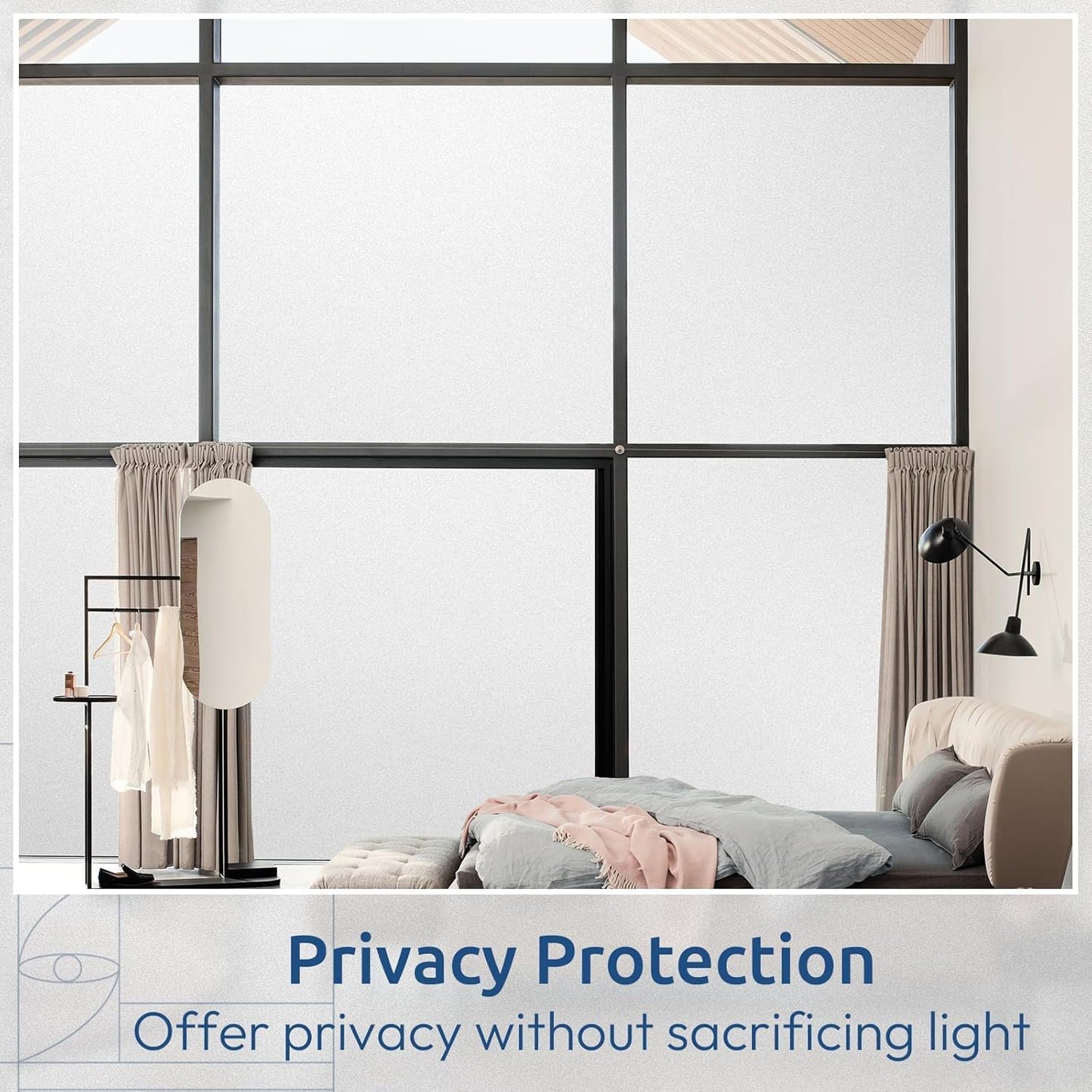 rabbitgoo Blackout Window Film Room Darkening Light Blocking 17.5" x 78.7" | Removable Static Cling without Glue, Tint & Privacy Film for Window Inside, Day & Night Sleep for Home Garage Bedroom House