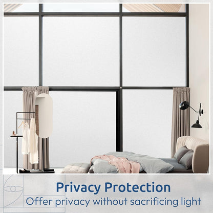 rabbitgoo Blackout Window Film Room Darkening Light Blocking 17.5" x 78.7" | Removable Static Cling without Glue, Tint & Privacy Film for Window Inside, Day & Night Sleep for Home Garage Bedroom House