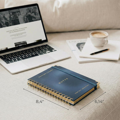 Aesthetic Daily Planner And Notebook With Hourly Schedule - Spiral Notepad