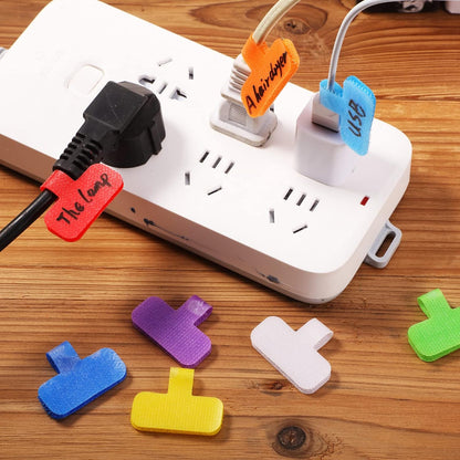 TaoBary 48 Pcs Cable Labels for Cords, Reusable Cable Ties Organizer Kit