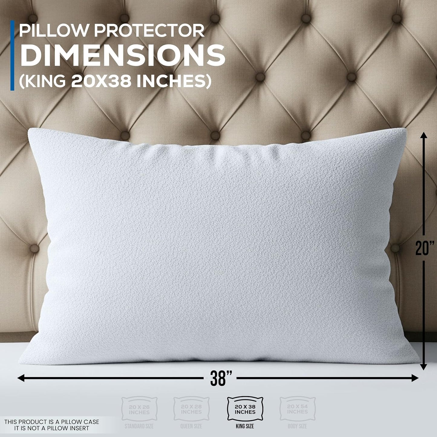 Utopia Bedding Set of 4 Waterproof Pillow Protectors with Zipper Standard Size, Terry Pillow Covers, Bed Bug and Dust Mite Proof Pillow Cases