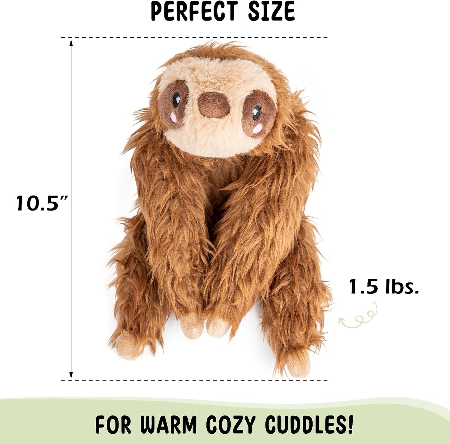 Bunny Microwavable & Weighted Stuffed Animals - 1.5 Lbs Unscented Heating Pad for Period Cramps Pain Relief and Anxiety, Cute Bunny Plush Toys Gifts for Women Girls Adults and Kids by Happy Fuel