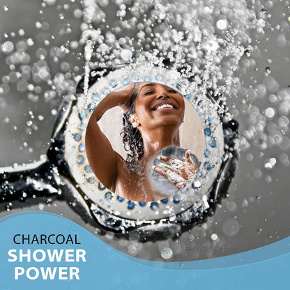 SHOWER BOUQUET Loofah-Charcoal Bath-Sponge XL-Color-4-Pack Extra-Large 75g
