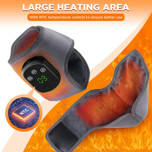 Cordless Ankle Heating Pad Neuropathy Foot Massager, FSA Eligible Items List, Ankle Massager for Pain Relief, Heated Ankle Wrap Heating Foot Massage with 5 Heats, 3 Vibration Modes