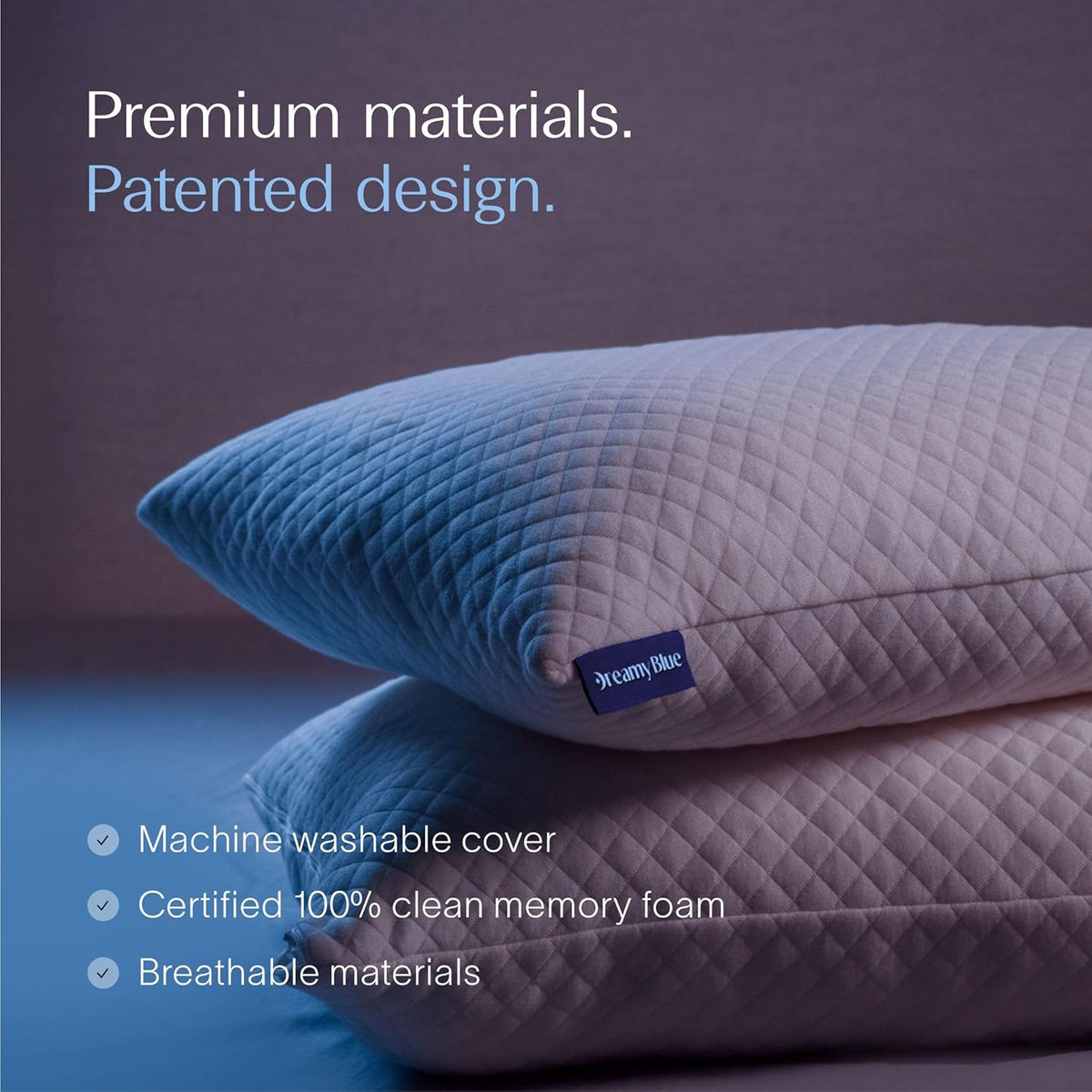 DreamyBlue Signature Adjustable Shredded Memory Foam Pillow Queen