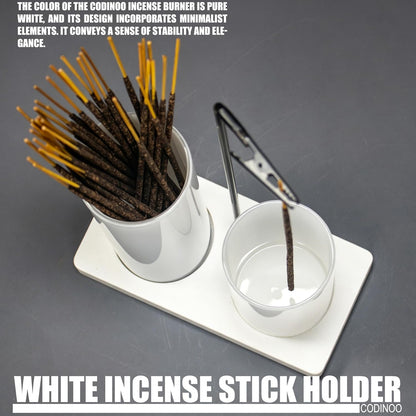 2 in 1 Incense Burner Holder for Sticks,Glass Incense Holder with Storage,Upside Down Incense Holder for Sticks with Glass Ash Catcher for Meditation Yoga Spa Room Home Decor[Full Black]