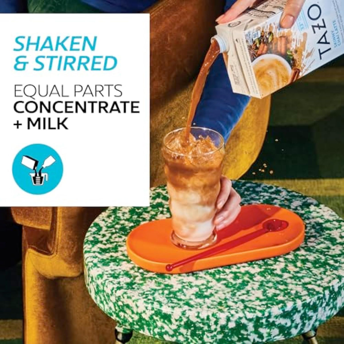 TAZO Skinny Chai Latte Concentrate, 32 oz Cartons, 2-Pack
